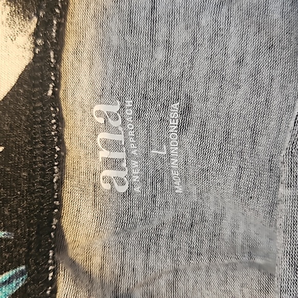 A.N.A. Black floral maxi skirt with side slits size large - Picture 4 of 7